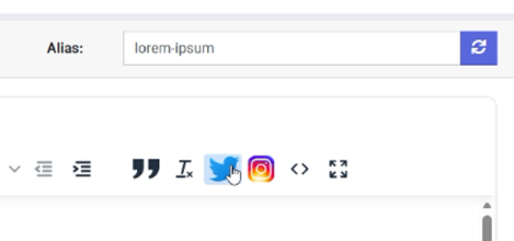 Click on Twitter Icon